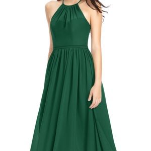 Azazie kailyn dress dark green